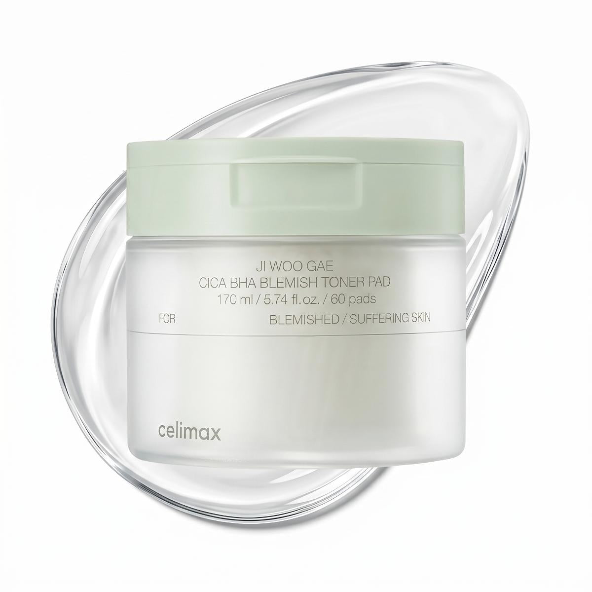 CELIMAX Ji Woo Gae Cica BHA Blemish Toner Pad 60 Pads